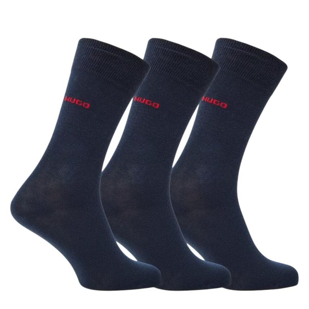 Hugo Mens Ankle Socks (Pack of 3) / Dark Blue